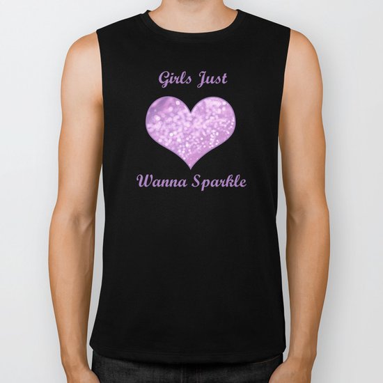 Girls Just Wanna Sparkle Biker Tank