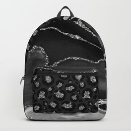 Black & Silver Leopard Agate Backpack