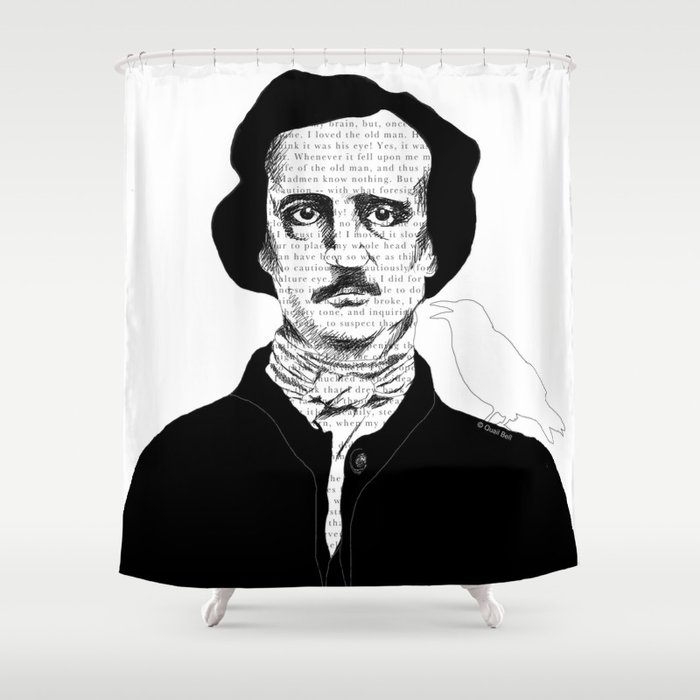 Persistence of Poe Shower Curtain