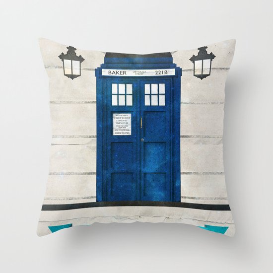 Doctor Who & Sherlock Throw Pillow