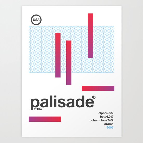 palisade single hop Art Print