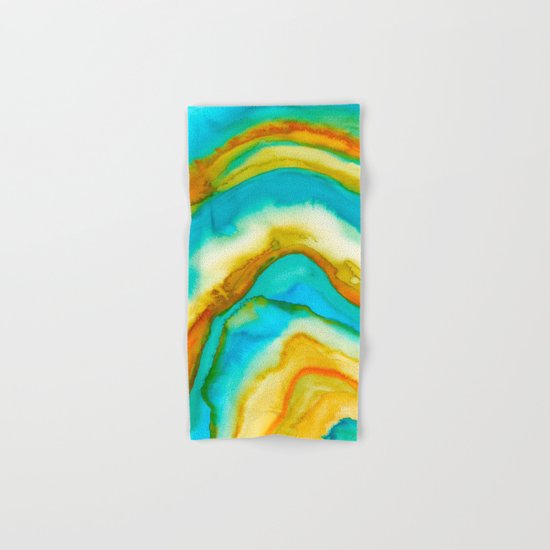 AGATE Inspired Watercolor Abstract 10 Hand & Bath Towel