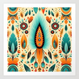 Boho pattern  Art Print