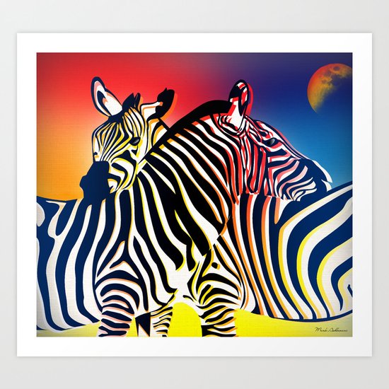 zebra Art Print