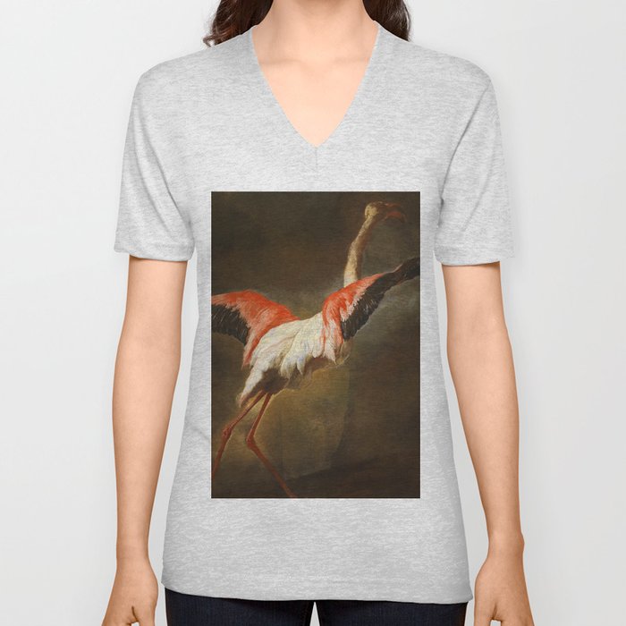 Flamingo by Pieter Boel V Neck T Shirt