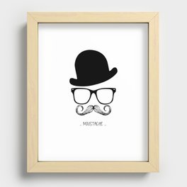 Mr. Moustache Recessed Framed Print