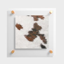 Painted Cowhide Cow Skin Fur Spot  Floating Acrylic Print