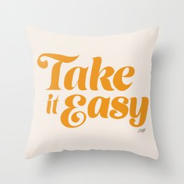 Take it Easy (Yellow Palette) Throw Pillow