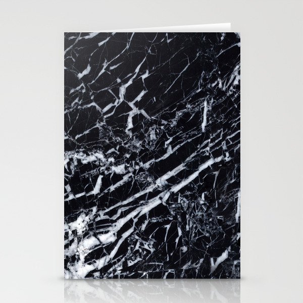 Real Marble Black Stationery Cards