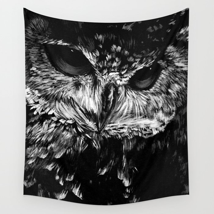 Wise owl Wall Tapestry