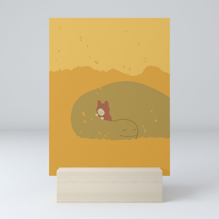 Golden field Mini Art Print