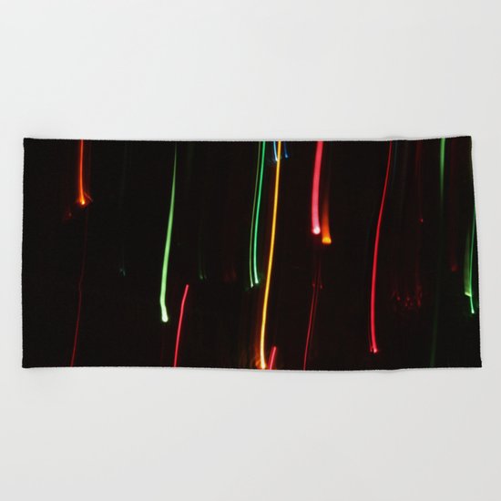 Abstract Motion Lights Beach Towel