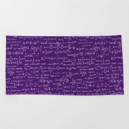 Math Equations // Purple Beach Towel