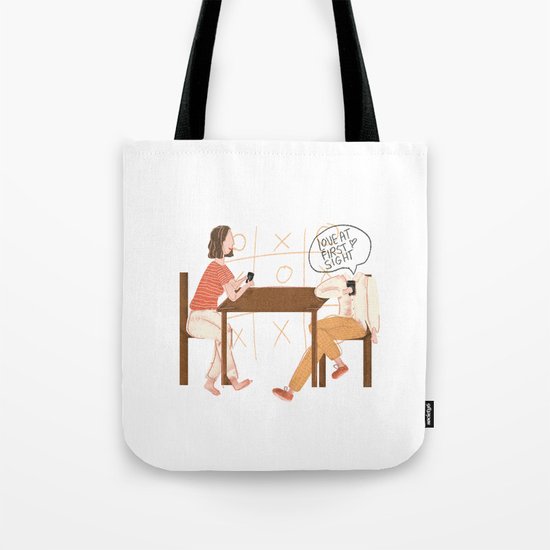 Love At First Sight At My Phone Tote Bag
