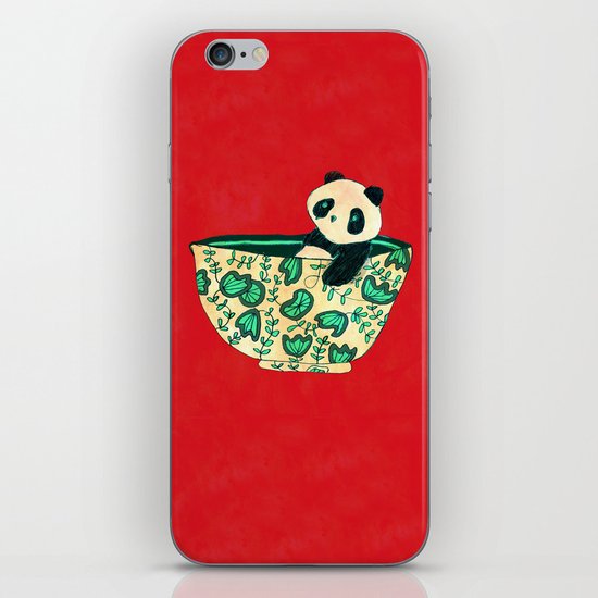 Dinnerware sets - panda in a bowl iPhone & iPod Skin