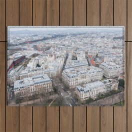 Paris aerial view Outdoor Rug