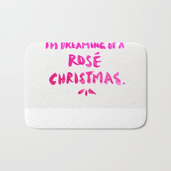 Rosé Christmas Bath Mat