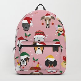 Christmas Dog Pattern Illustration Backpack