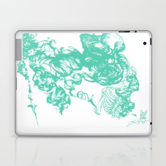 teal hair Laptop & iPad Skin