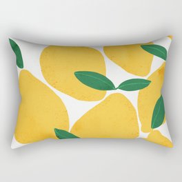 lemon mediterranean still life Rectangular Pillow