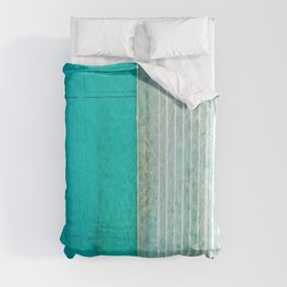sea green soft enzyme wash fabric look Duvet Cover