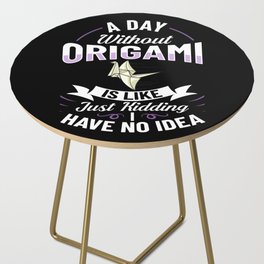 Origami Paper Folding Easy Crane Japanese Side Table