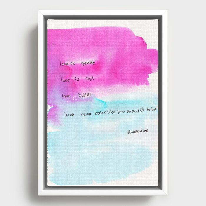 5    | Gentle Reminder Words |190826 | Framed Canvas