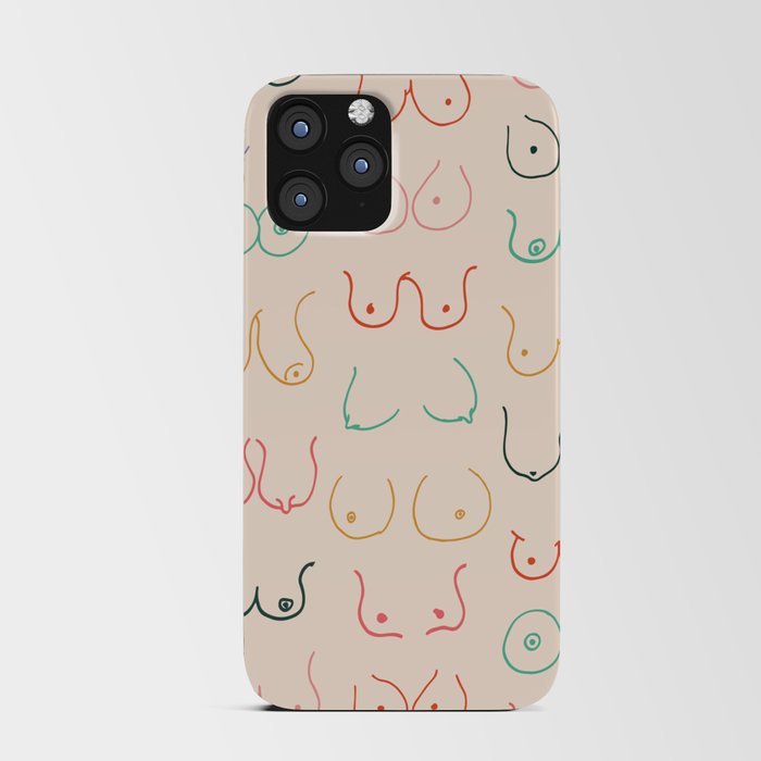 Pastel Boobs Drawing iPhone Card Case