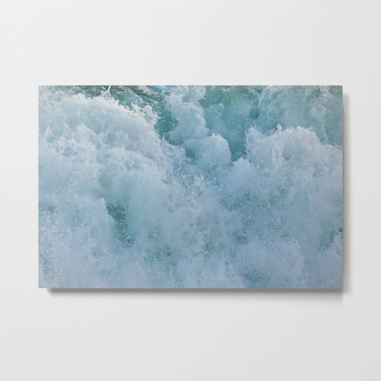 BUBBLES ON THE OCEAN Metal Print