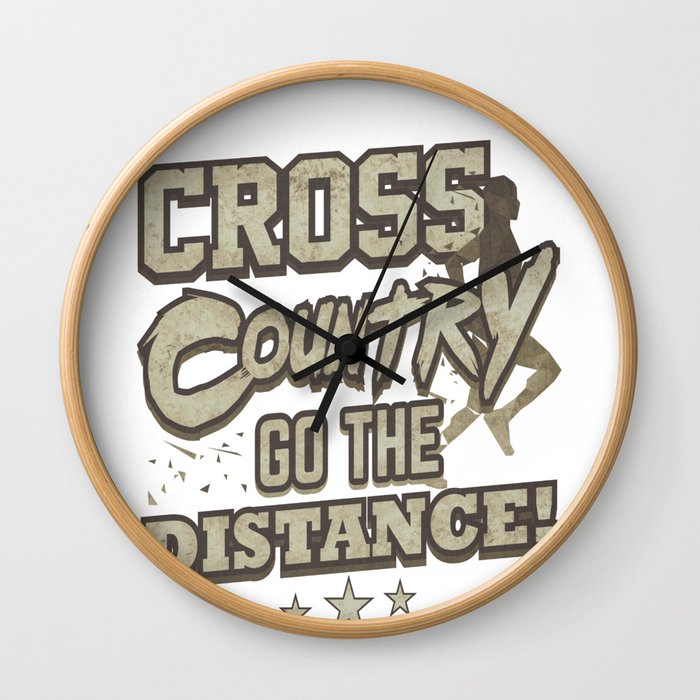 Running Addict Cross Country Runner Go the Distance Wall Clock