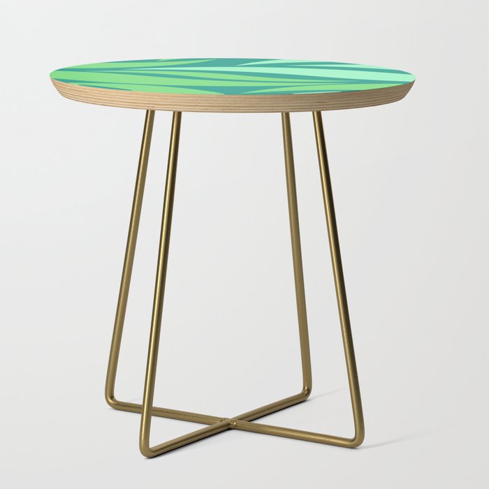 Luxury abstract ocean waves minimal pattern - Magic Mint and Pastel Green Side Table