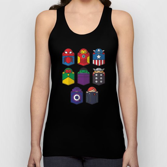 World's mightiest pocket heroes Unisex Tank Top