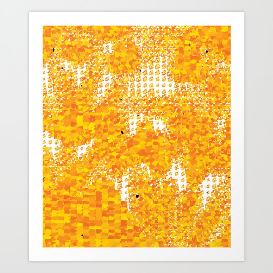 Golden Pebbles Art Print