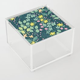 Dark Floral Garden Acrylic Box