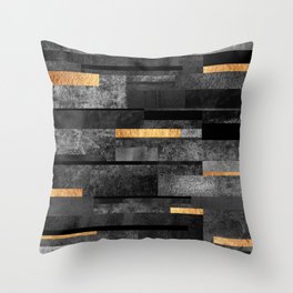 Urban Black & Gold Throw Pillow
