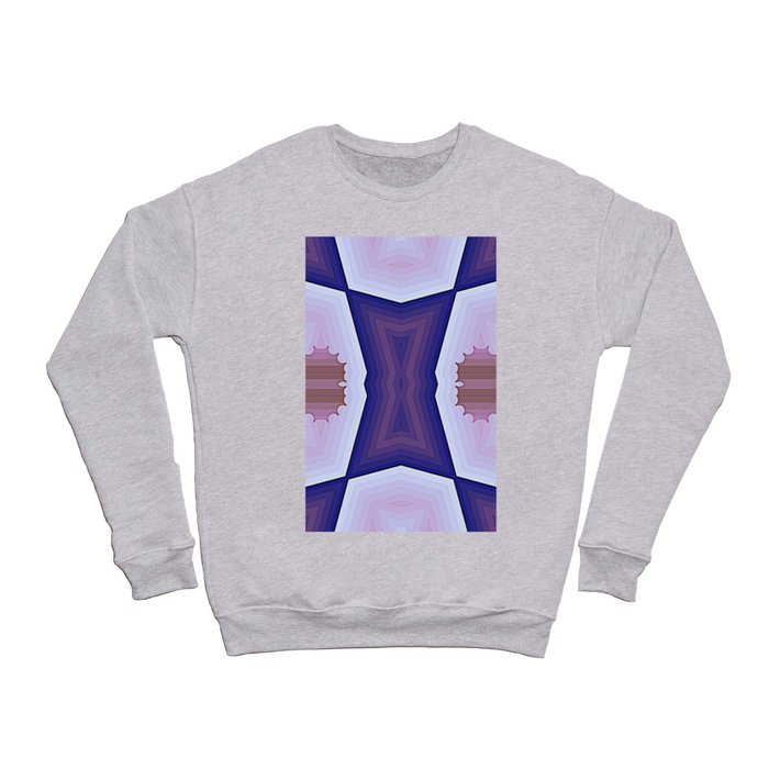 Lavender blue geometric lines  Crewneck Sweatshirt