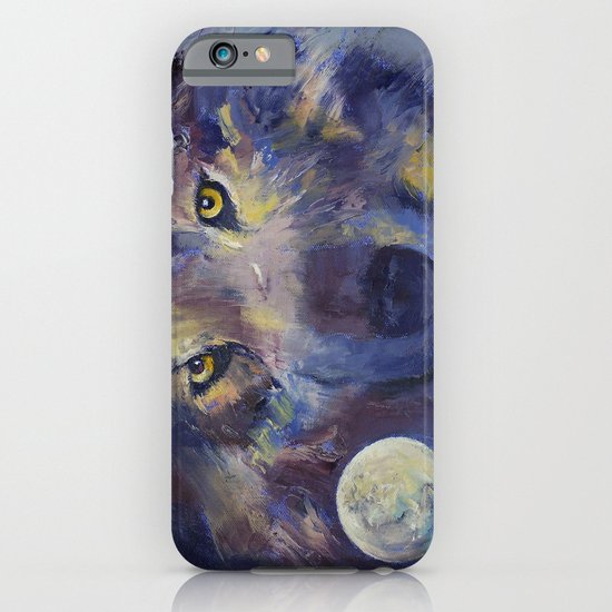 Grey Wolf Moon iPhone & iPod Case