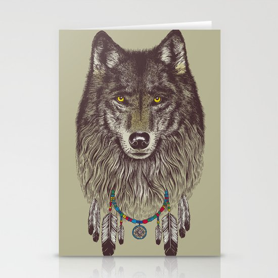 Wind Catcher Wolf Stationery Cards