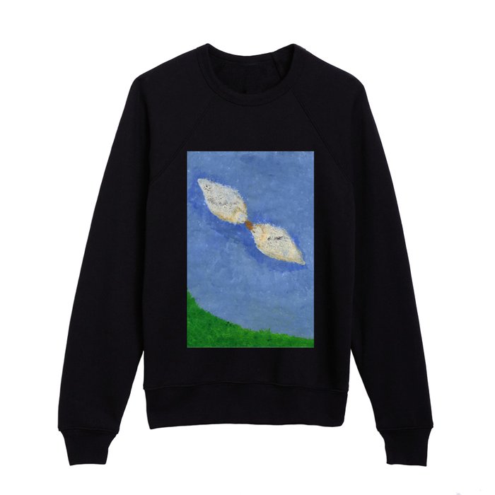2 Swans in the water - Acrylic Nature Drawing Kids Crewneck