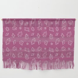 Magenta and White Gems Pattern Wall Hanging