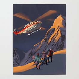 Sunrise Heli Ski Poster