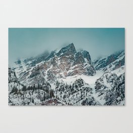 Jagged peaks in Banff National Park Canvas Print