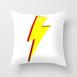 Lightning Bolt Retro Cartoon Throw Pillow