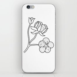 Cotton flower iPhone Skin