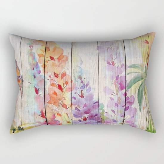 Spring on Wood 03 Rectangular Pillow