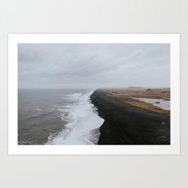 Black Sand Beach Art Print | Photo, Beach, Vik, Iceland, Nature, Landscsape, Black, Sand, Curated 