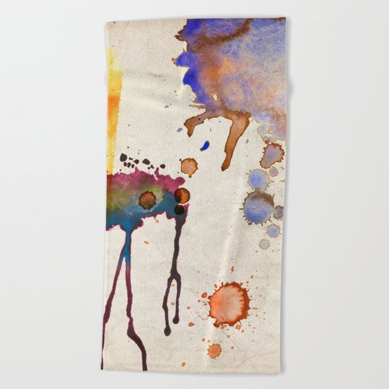 Multicolor Splash Beach Towel