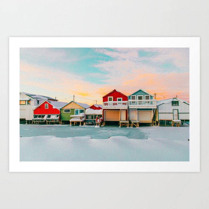 Canandaigua Boat Houses - A Wintery Dream Art Print