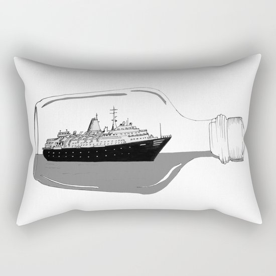 ship in a bottle Rectangular Pillow
