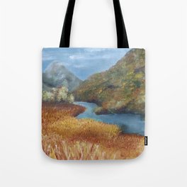 Glen Etive, a beautiful Scottish landscape, autumn, fall, by Luna Smith Art, LuArt Gallery Tote Bag